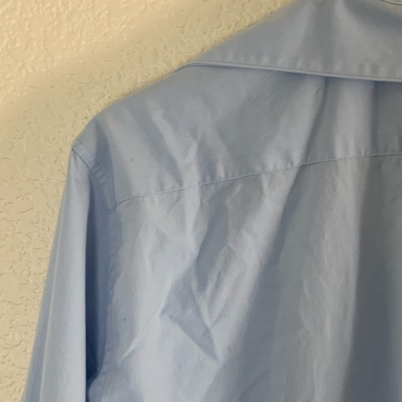 Theory | Blue button down cotton shirt men’s size large - Picture 14 of 16